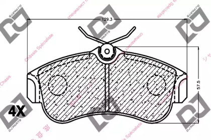 Комплект тормозных колодок DJ PARTS BP1091